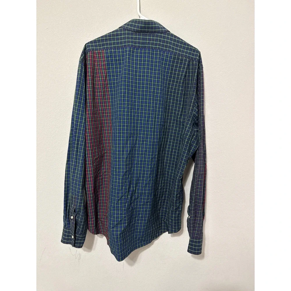 VTG Polo Ralph Lauren Mixed Plaid Men's Button‎ Down XXL/18 Regent Custom Fit